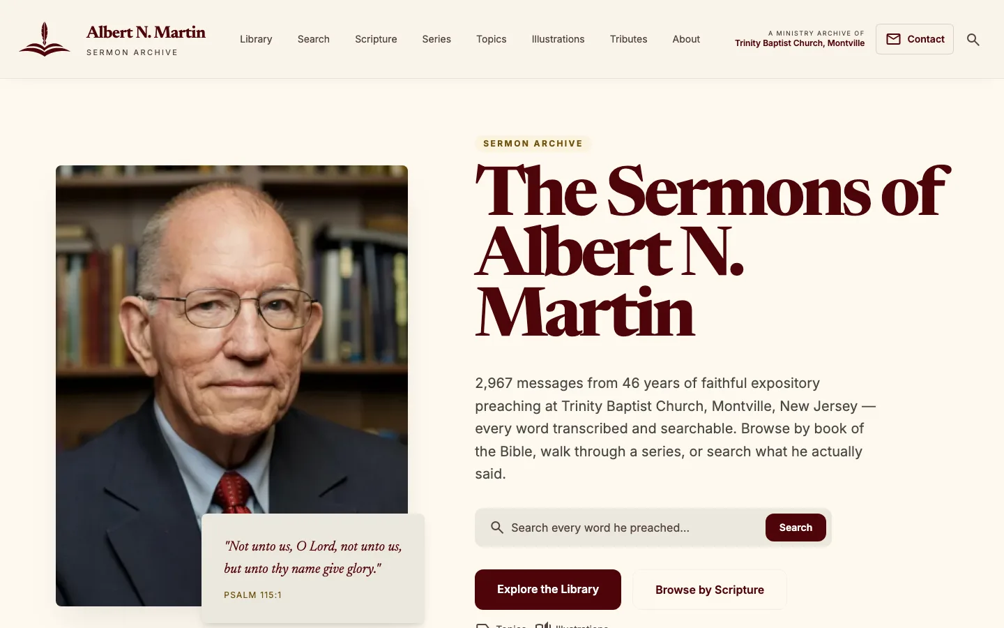 Albert N. Martin Sermon Archive